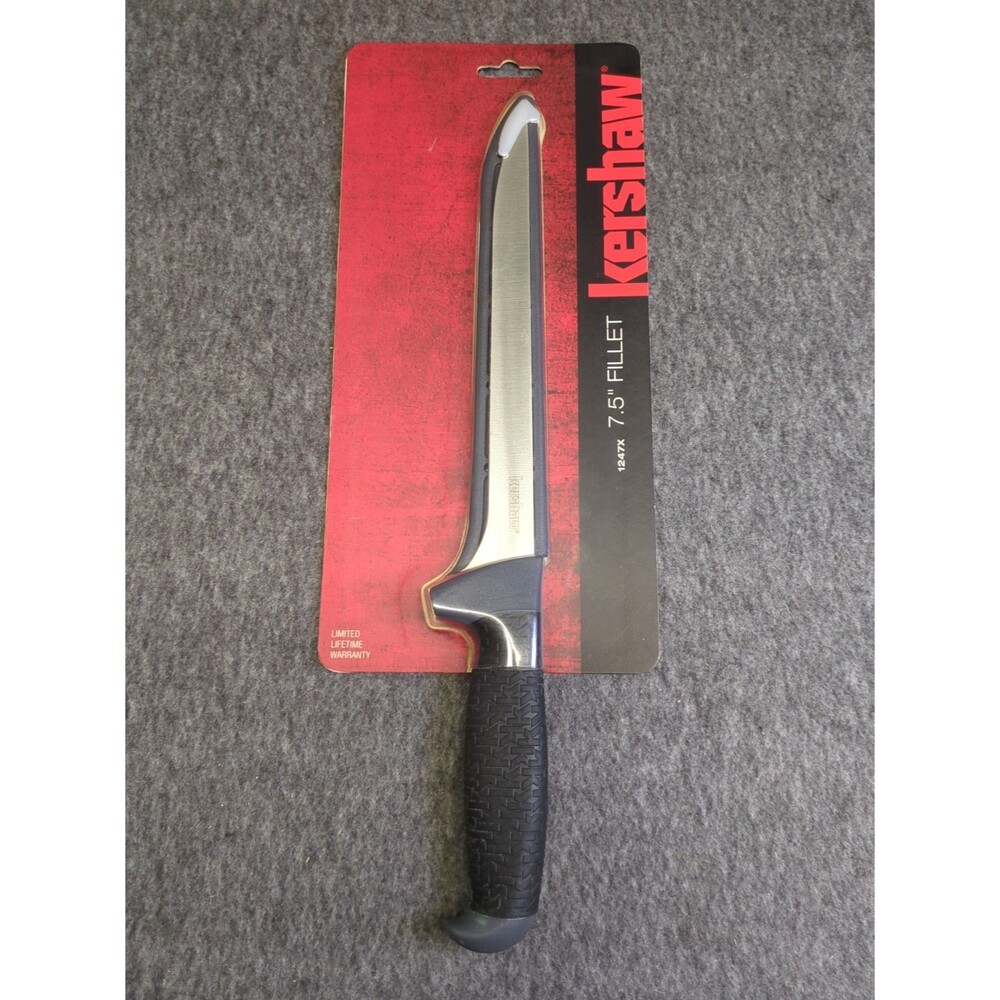 Kershaw Narrow Fillet Blade 1247X 7.5" 420J2 Stainless  Knife Black